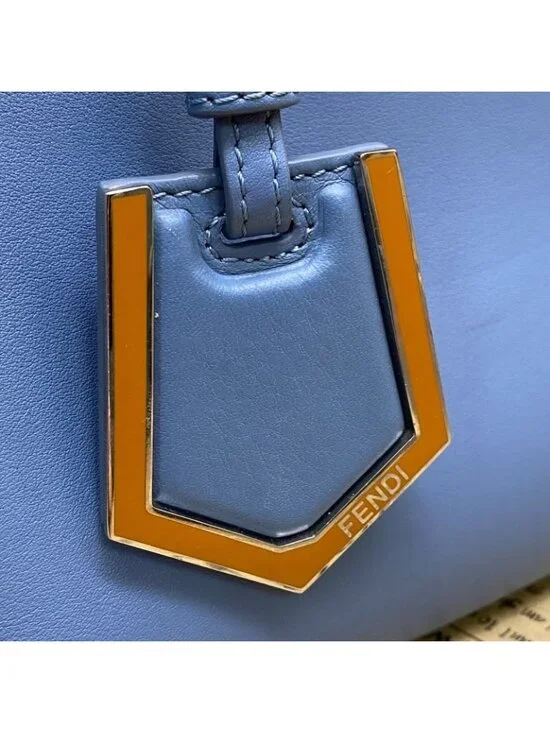 Fendi Handbag Toujour Shoulder Light Blue Formal Travel - Picture 13 of 13